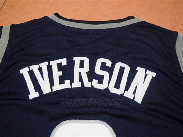 Camiseta NCAA Georgetown Hoyas Allen Iverson #3 Azul